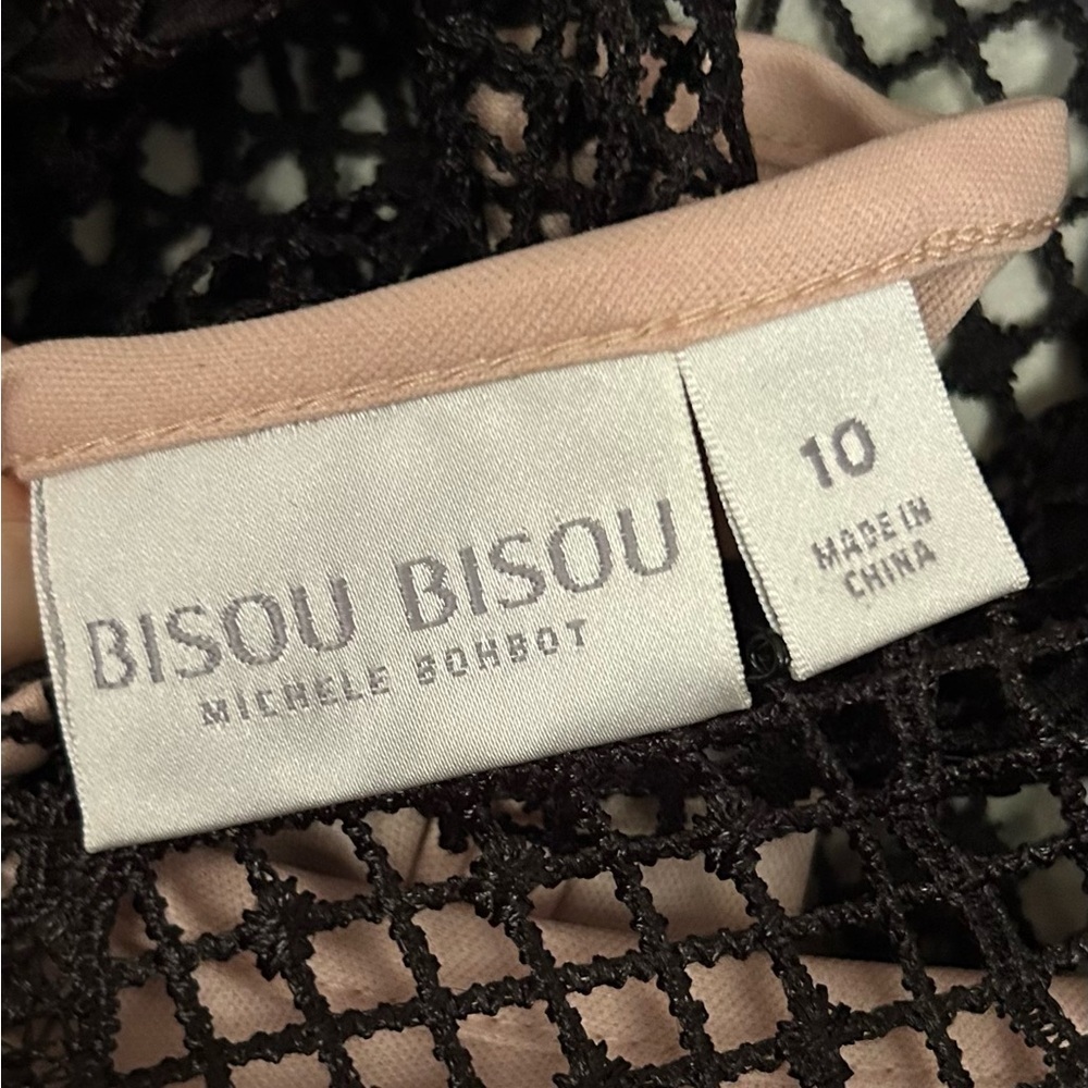 Bisou Bisou Black Lace Whimsygoth Dress Nude Lining Romantic Feminine 10 - Picture 8 of 10